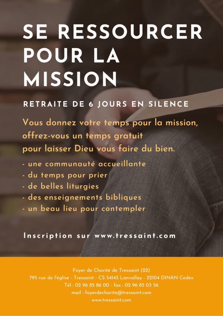 retraite 6 jours se ressourcer pour la mission